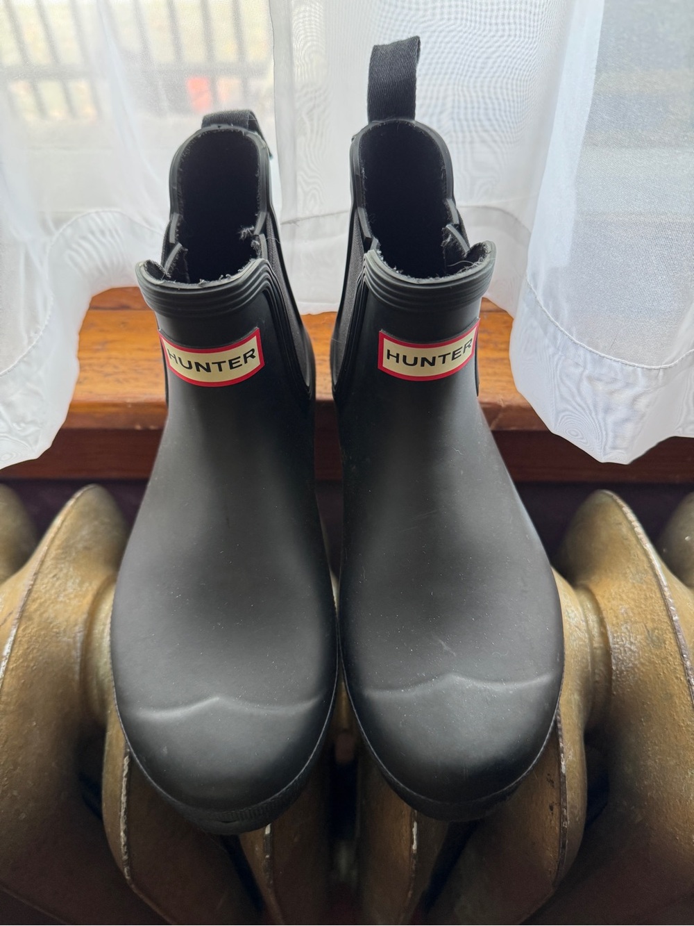 Hunter Black Chelsea Rain Boots Women’s Size 8 NEW